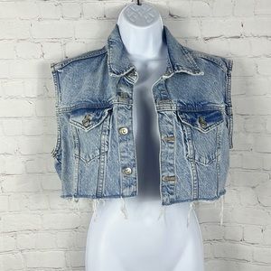 Zara Cropped Denim Jacket